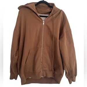 Brandy Melville Zip-Up Hoodie – Oversized – EUC